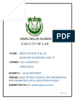 ROLE OF BCI - Legal Methods Assignmen