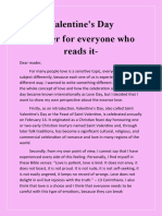 Valentine's Day - A Letter For Everyone Who Reads It