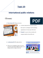 Topic 10: International Public Relations: Glossary