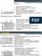 Fórmulas para cálculo de roscas métricas e whitworth