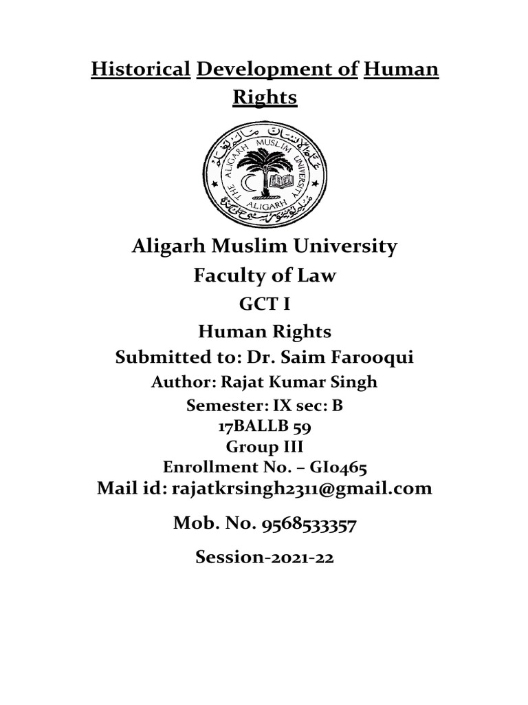 Historical Development Of Human Rights – QRJMN