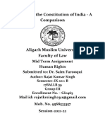 UDHR and The Constitution of India - A Comparison: Mid Term Assignment Human Rights Submitted To: Dr. Saim Farooqui