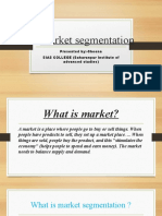 Market Segmentation: Presented By:-Sheena SIAS COLLEGE (Saharanpur Institute of Advanced Studies)