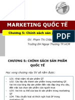 Marketing Quốc Tế: Chương 5: Chính sách sản phẩm QT