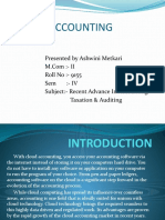Cloud Accounting. M.com II