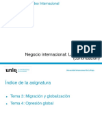 Negocios y Mercadeo Internacional: Migración y Globalización