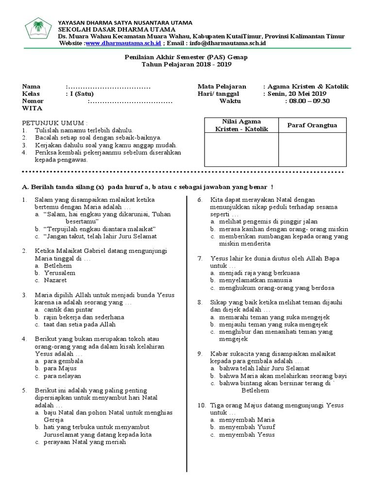 Panduan Lengkap Mengunduh Soal PAS Genap Kelas 1 SD: Mempersiapkan Anak Menghadapi Penilaian Akhir Semester