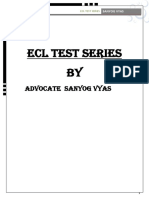 Ecl Test Series BY: Advocate Sanyog Vyas