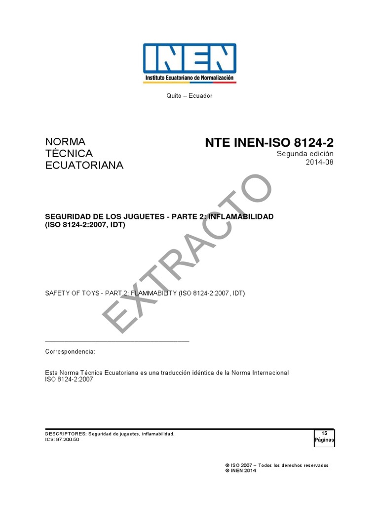 8124 2 Ext | PDF | Organización internacional para la estandarización ...