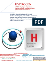 Hydrogen: Syllabus: Unitix: Hydrogen 04 Periods