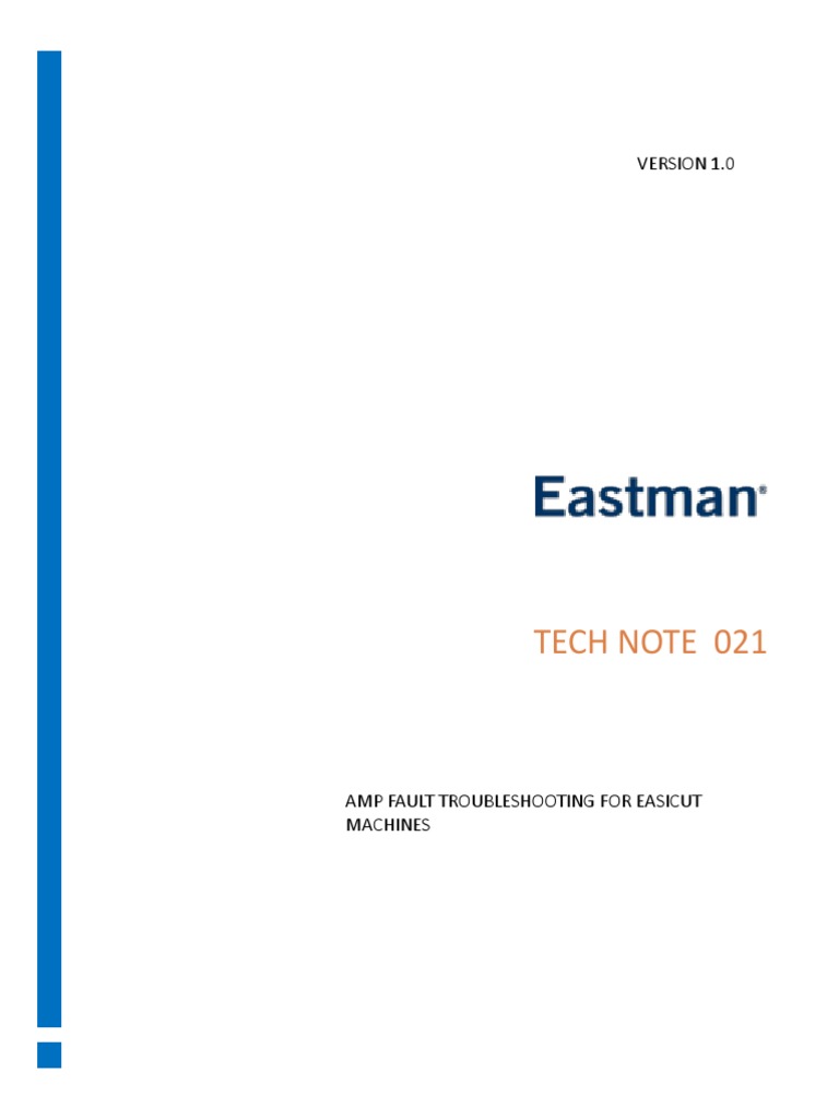 Tech Note 021 (Amp Fault Troubleshooting For EasiCut Machines) | PDF ...