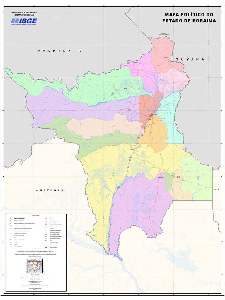 IBGE Mapa Político RR | PDF