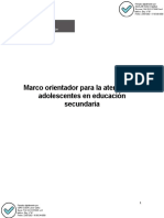 Marco Orientador para La Atención de Adolescentes en Educación Secundaria