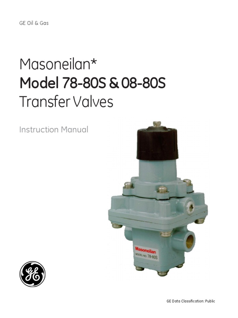 Masoneilan Transfer Valves Model 7880S & 0880S PDF Valve Safety