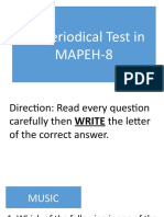 2 Periodical Test in Mapeh-8