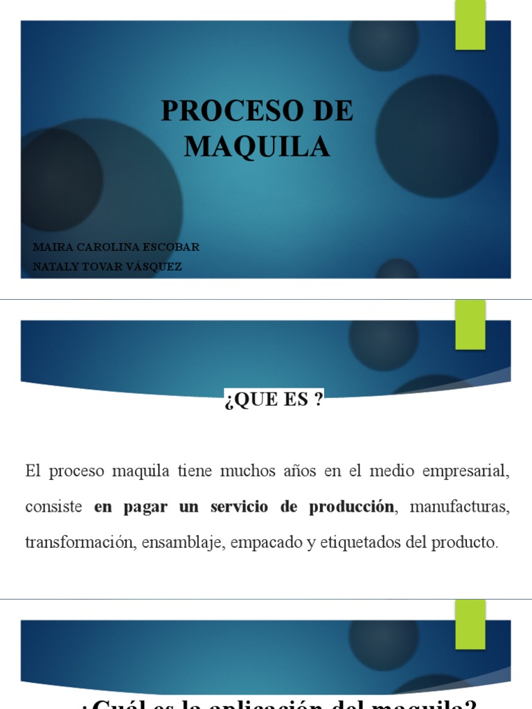 Proceso de Maquila PDF Business Economias 
