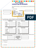 Ficha de Aplicación - Uso Del Diccionario