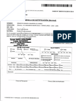 CÉDULA DE NOTIFICACIÓN (Normal) 14 MAY 2022. DISPOSICIÓN SUPERIOR. INFUNDADA QUEJA DE DERECHO. Ingreso #126-2015. 14 ENE 2019. 7 Págs