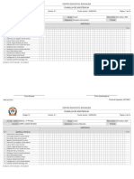 Planilla de Asistencia: Período: Asignatura: Docente: Año Lectivo: Grupo: Jornada - Grado