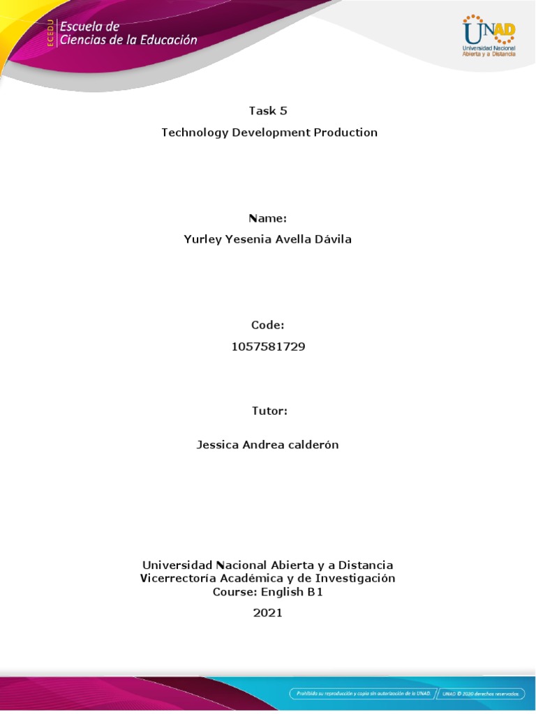 Task 5 - Technology Development Production - Yurley Yesenia Avella ...