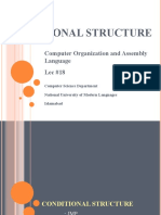 Conditional Structure: Computer Organization and Assembly Language Lec #18