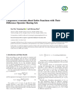 Research Article: Uniqueness Problems About Entire Functions With Their Difference Operator Sharing Sets