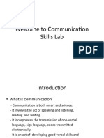 Welcome To Communication Skills Lab
