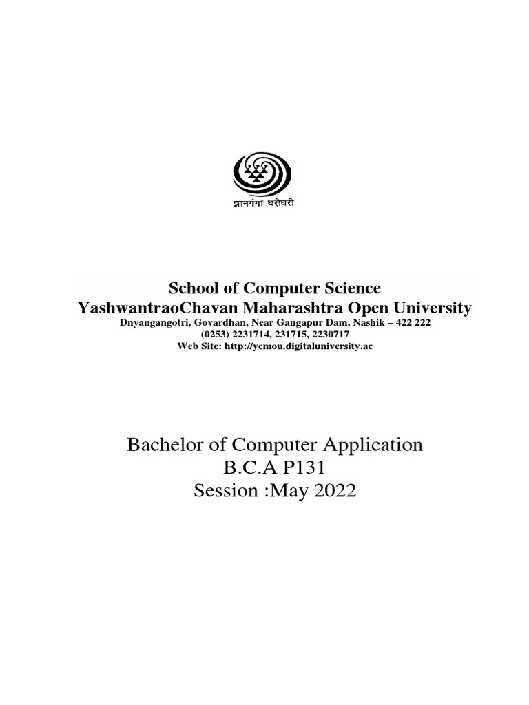YCMOU BCA Assignment Guidelines | PDF | Java (Programming Language ...