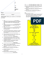 Q4 - Written Test 3: Grade 10 Mathematics The Quartile, Decile and Percentile of Ungrouped/Grouped Data