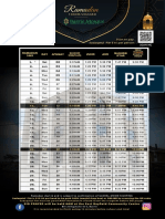 Ramadan Time Table 2022