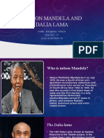 Nelson Mandela and Dalia Lama: Name - Khushaal Taneja Roll No. - 17 Class & Section-7E