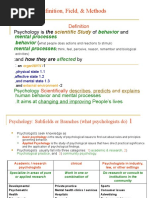 Psychology Definition, Field, & Methods: Psychology Is The of and (And How They Are by