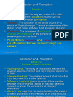 Sensation and Perception: Concepts of How We Receive and Interpret Information