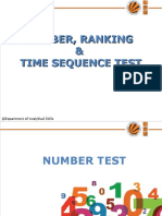 Number, Ranking & Time Sequence Test