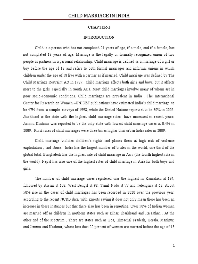 Child Marriage in India | PDF | Child Marriage | Marriage