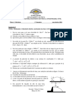 Física I: Movimento e velocidade relativa