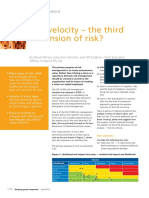 Key Issues of Evaluating Risk Velocity in Risk Management