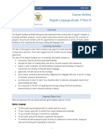 Grade 7 English Language Syllabus Overview 2020-2021