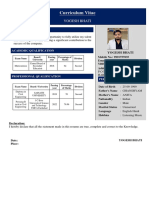 Curriculum Vitae: Yogesh Bhati