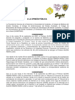 A La Opinión Pública - Dr. Alexis Riera