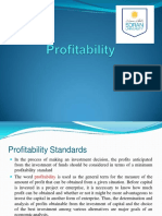Maximizing Profits Through Profitability Standards and Investment Analysis