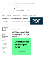 QCM Comptabilité Analytique Corrigé - Professeur Amine Nasrallah