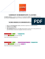 German Subordinate Clauses