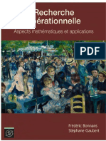 Recherche Opérationnelle Aspects Mathématiques Et Applications (J. Frédéric Bonnans Stéphane Gaubert)