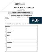 Formato Proyecto Ensayo Argumentativo 2022-10