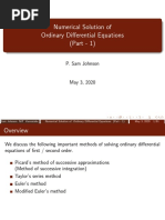 Numerical Solution of Ordinary Differential Equations (Part - 1)