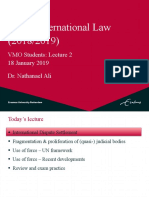 Public International Law (2018/2019) : VMO Students: Lecture 2 18 January 2019 Dr. Nathanael Ali