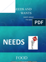 NEEDS AND WANTS