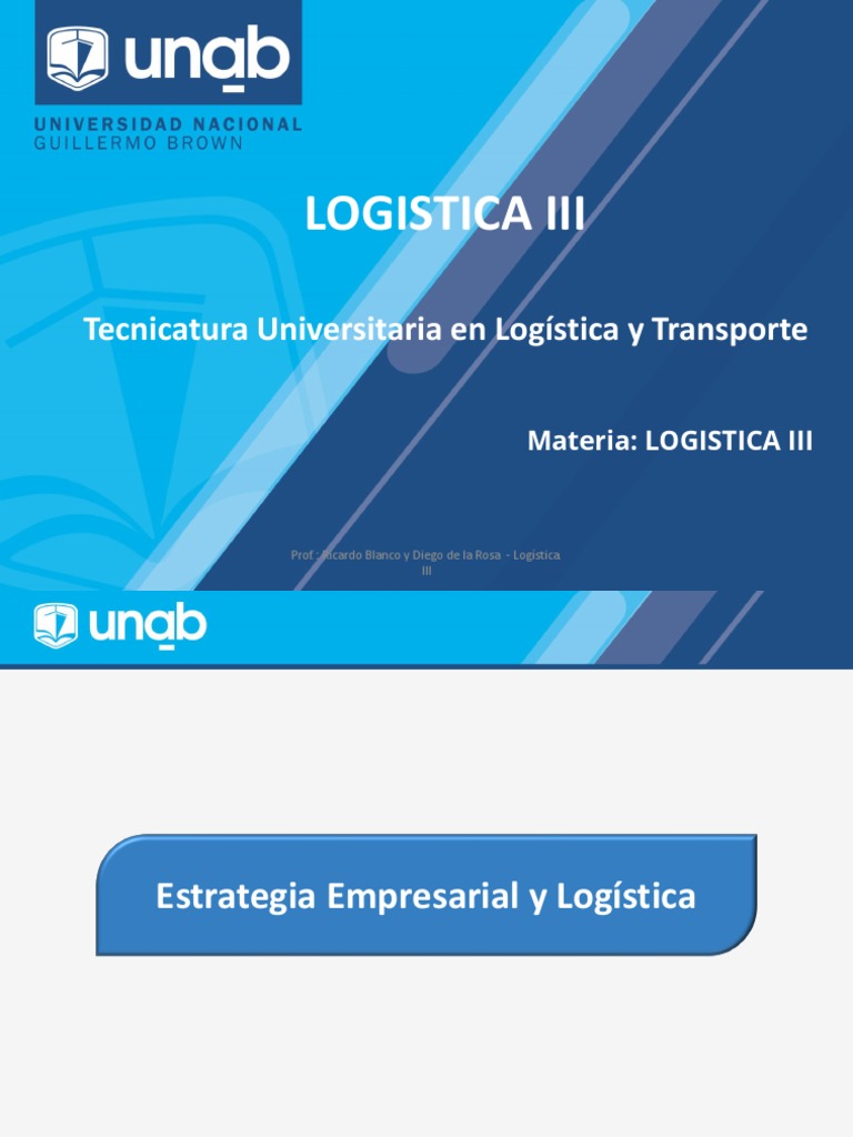 Estrategias en Logística III | PDF | Logística | Gestión de la cadena ...
