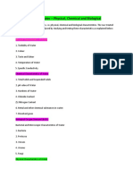 Characteristics of H2O